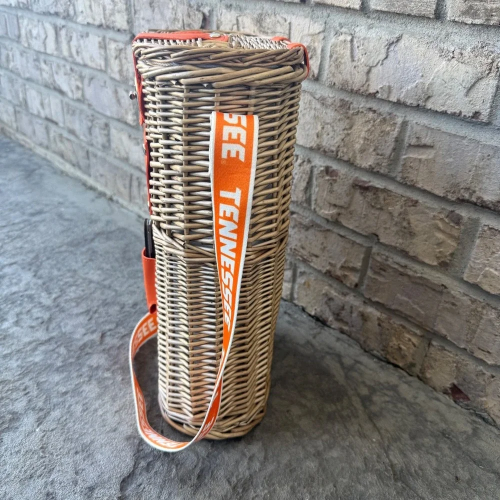 University‎ of Tennessee Wicker Double Wine Cooler Bag Insulated  NCAA NWT